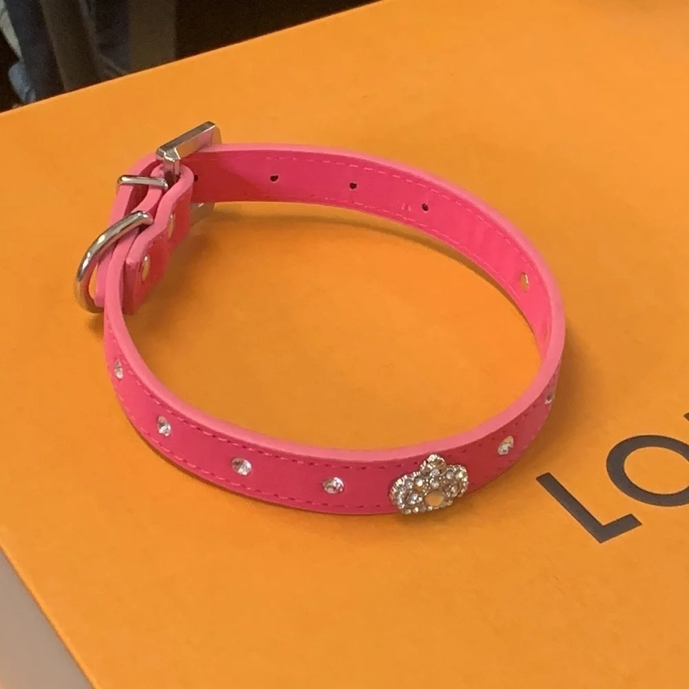 Dog Collar Pink Princess NWT Size Small